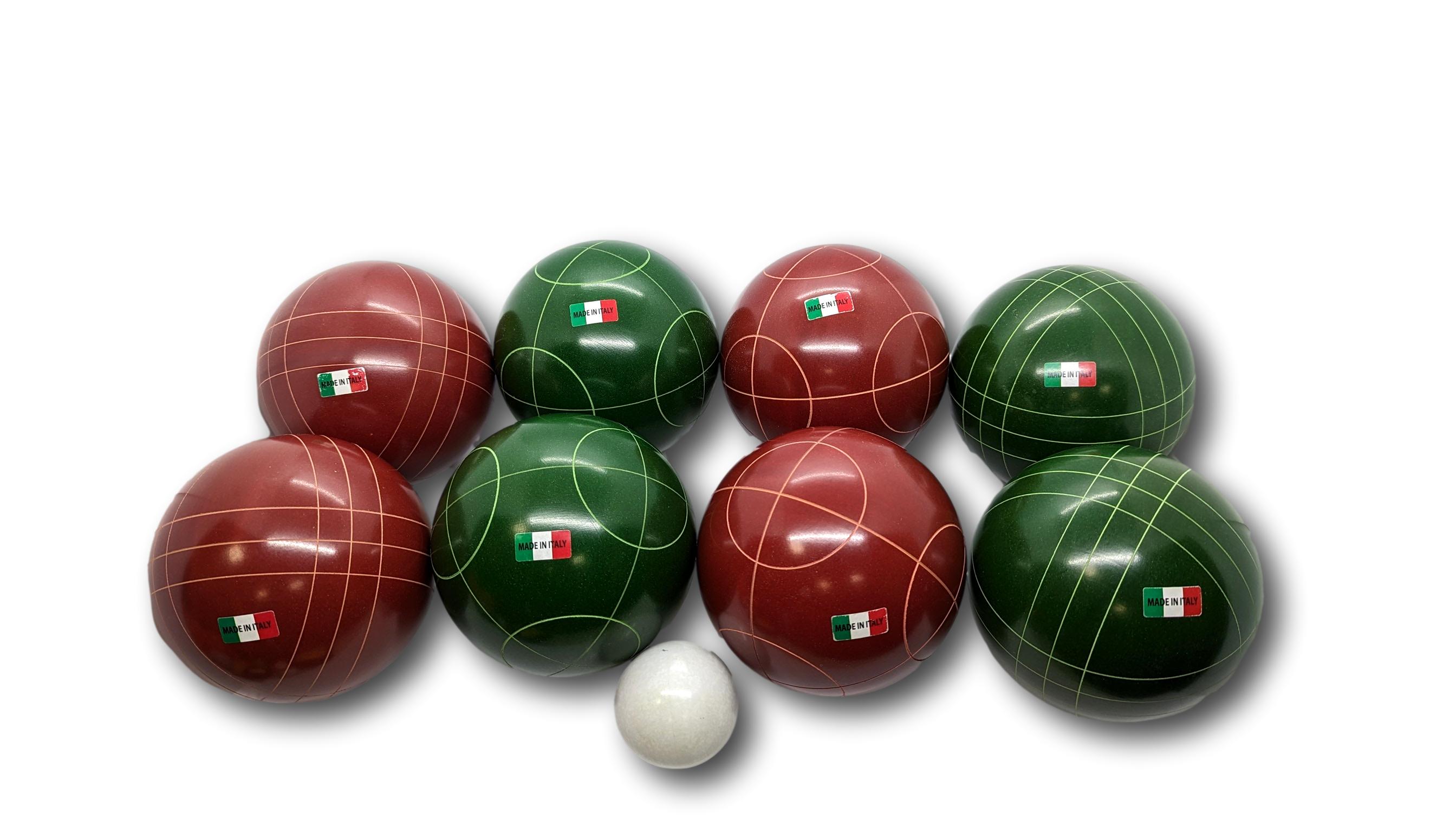 Super Martel Solid Color Bocce Ball Set 107mm Made in Italy - Playaboule