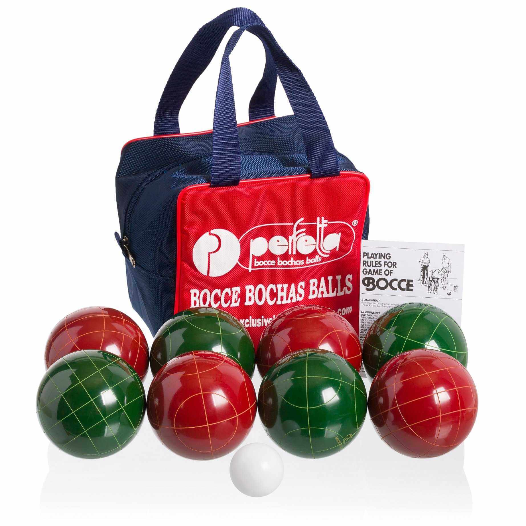 Perfetta Club Pro Solid Color Bocce Ball Set 107mm Made in Italy - Playaboule