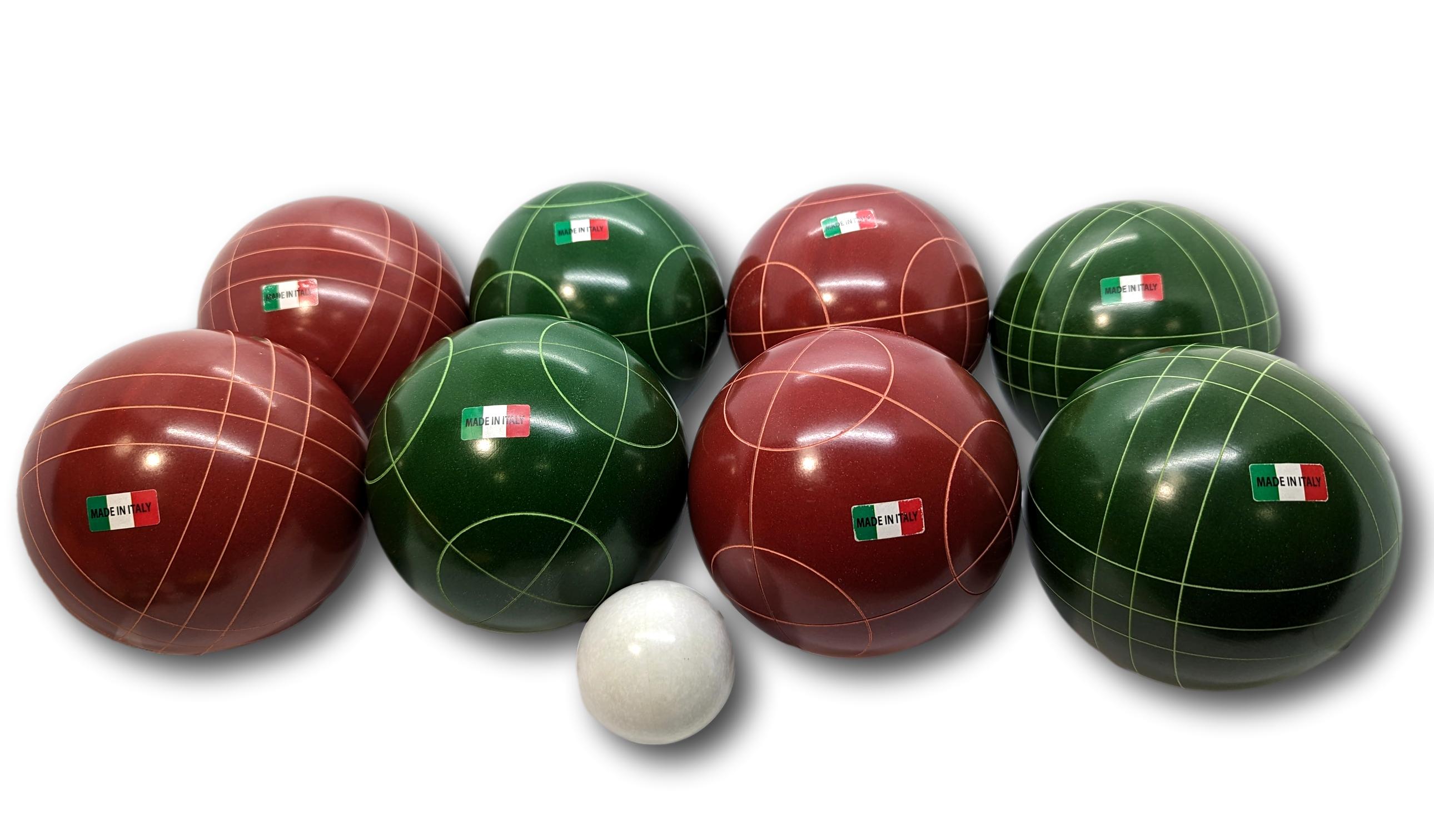 Super Martel Solid Color Bocce Ball Set 107mm Made in Italy - Playaboule