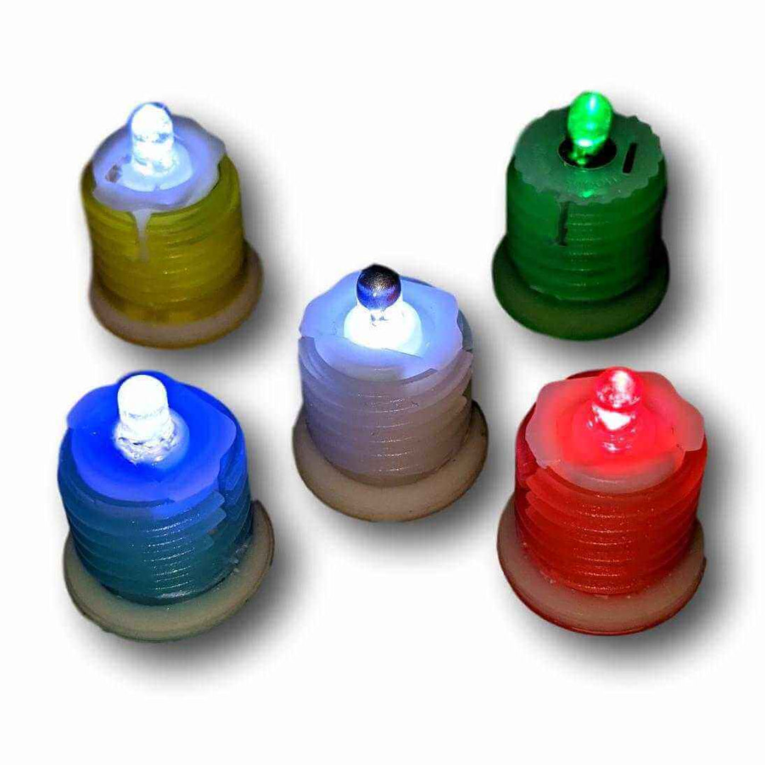 Glow Bocce Ball Set of 4 Color, 9 Plugs Flash/Non Flash-V3-V4 - Playaboule