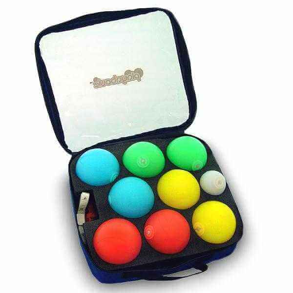 Playaboule 85mm Travel Edition Lighted Glow Bocce Ball Set Patented V4 Plugs - Playaboule