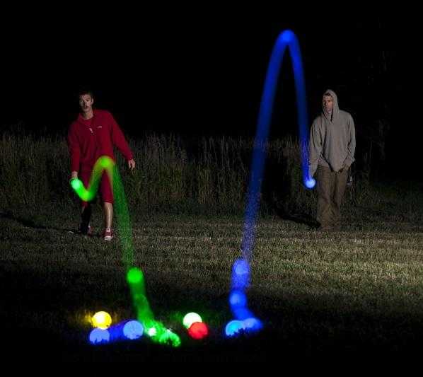 Playaboule Patented 4 Color Lighted Bocce Set DLX Glow (LED) 107mm V4 Plugs - Playaboule